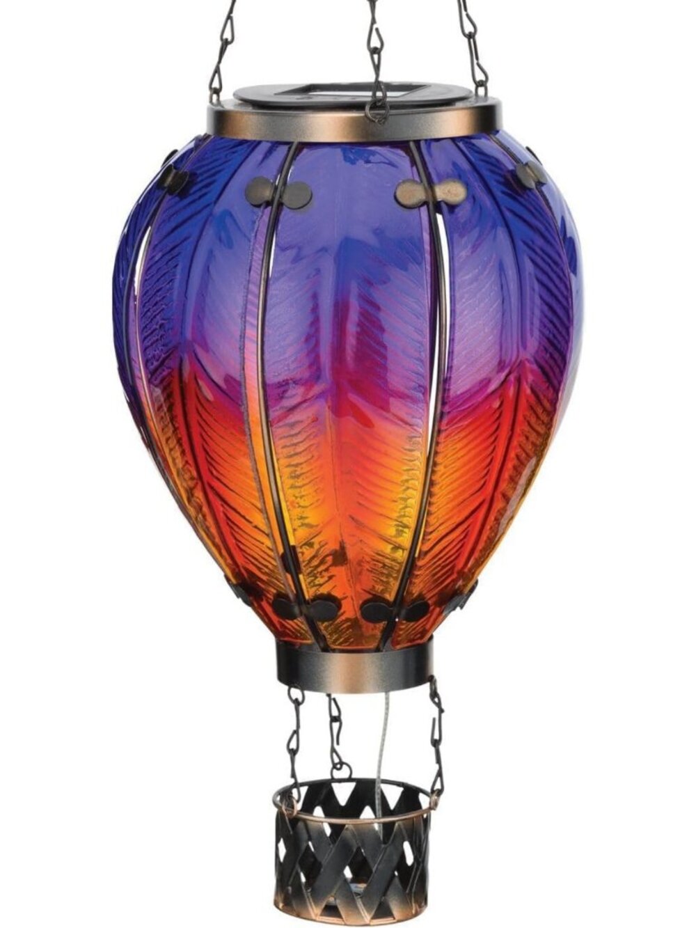 Colorful Hot Air Balloon Solar Lantern - Waterproof Hanging Outdoor Decor